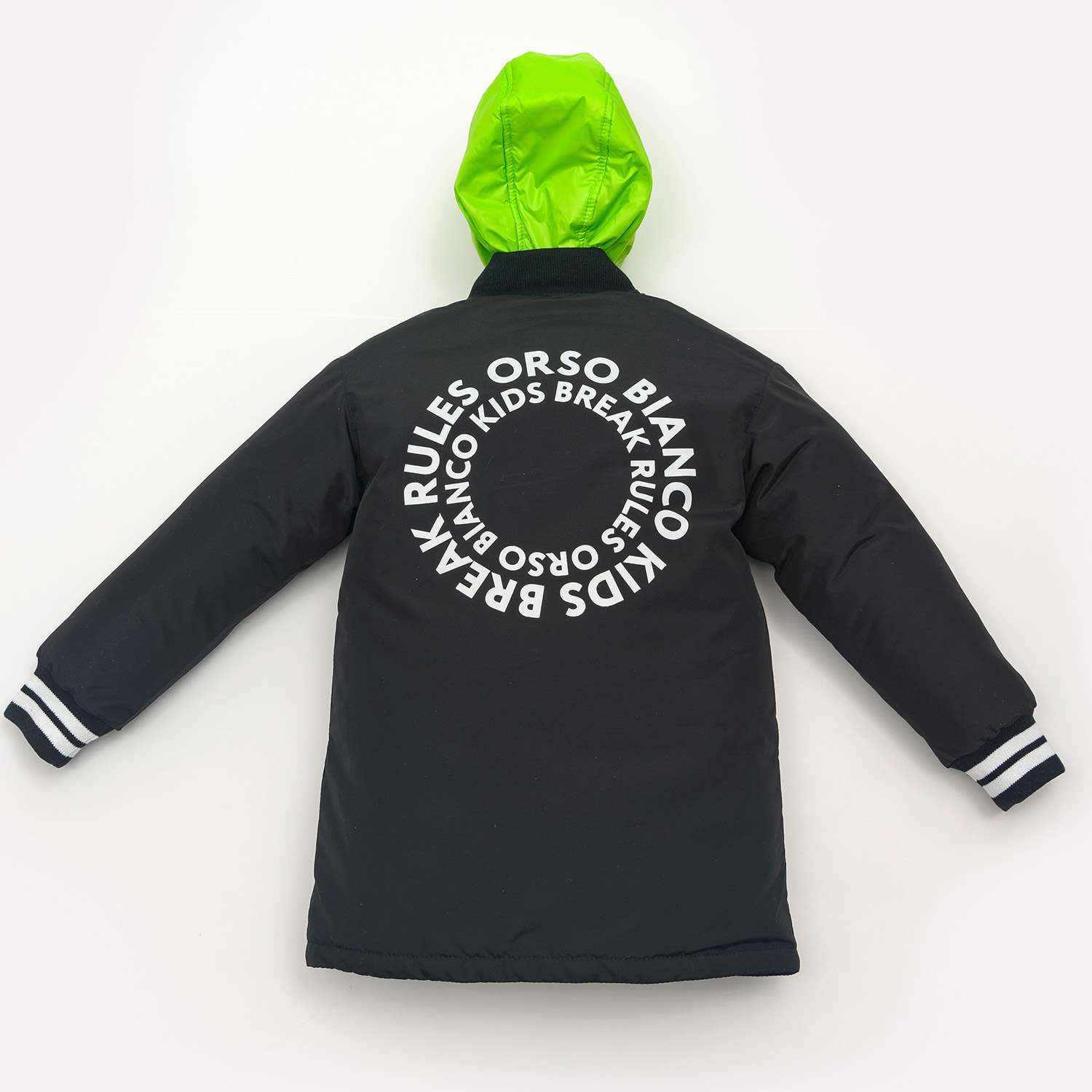 Куртка Orso Bianco OB21094-22_черный/зеленый неон - фото 11