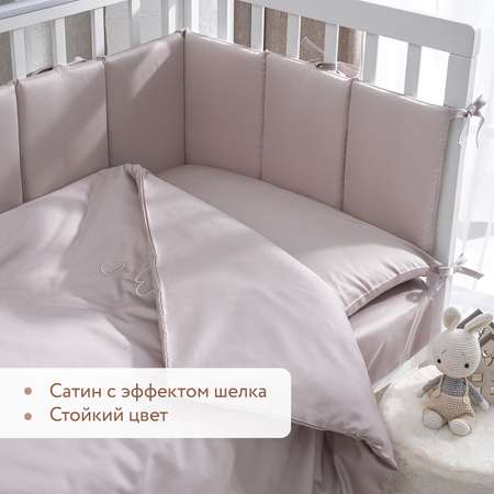 Комплект постельного белья 120х60 Perina Teddy Sateen Collection серый