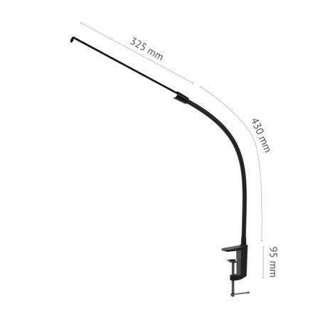 Настольный светильник ФОТОН сетевой 5 Вт на струбцине черный