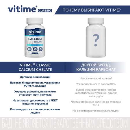 Кальций Vitime таблетки №120 в банке