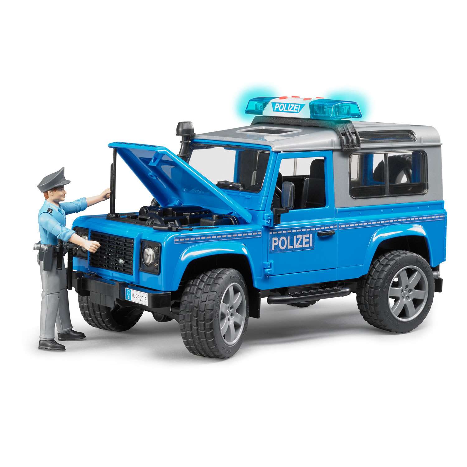 Внедорожник Bruder Land Rover Defender Station Wagon Полиция с фигуркой 02-597 - фото 5