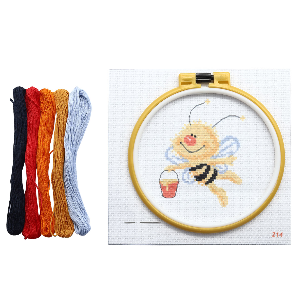 Набор для вышивания крестом Hobby and Pro 214 Пчелка 19х18 см - фото 2
