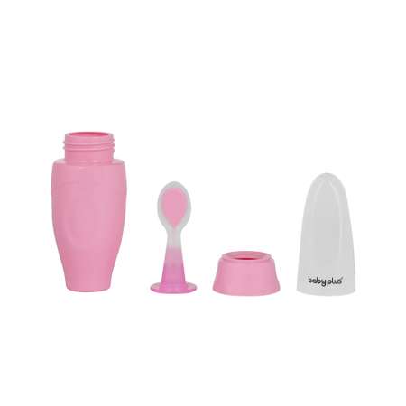 Бутылочка для кормления Baby Plus с ложкой BP5146-С 180 мл розовая