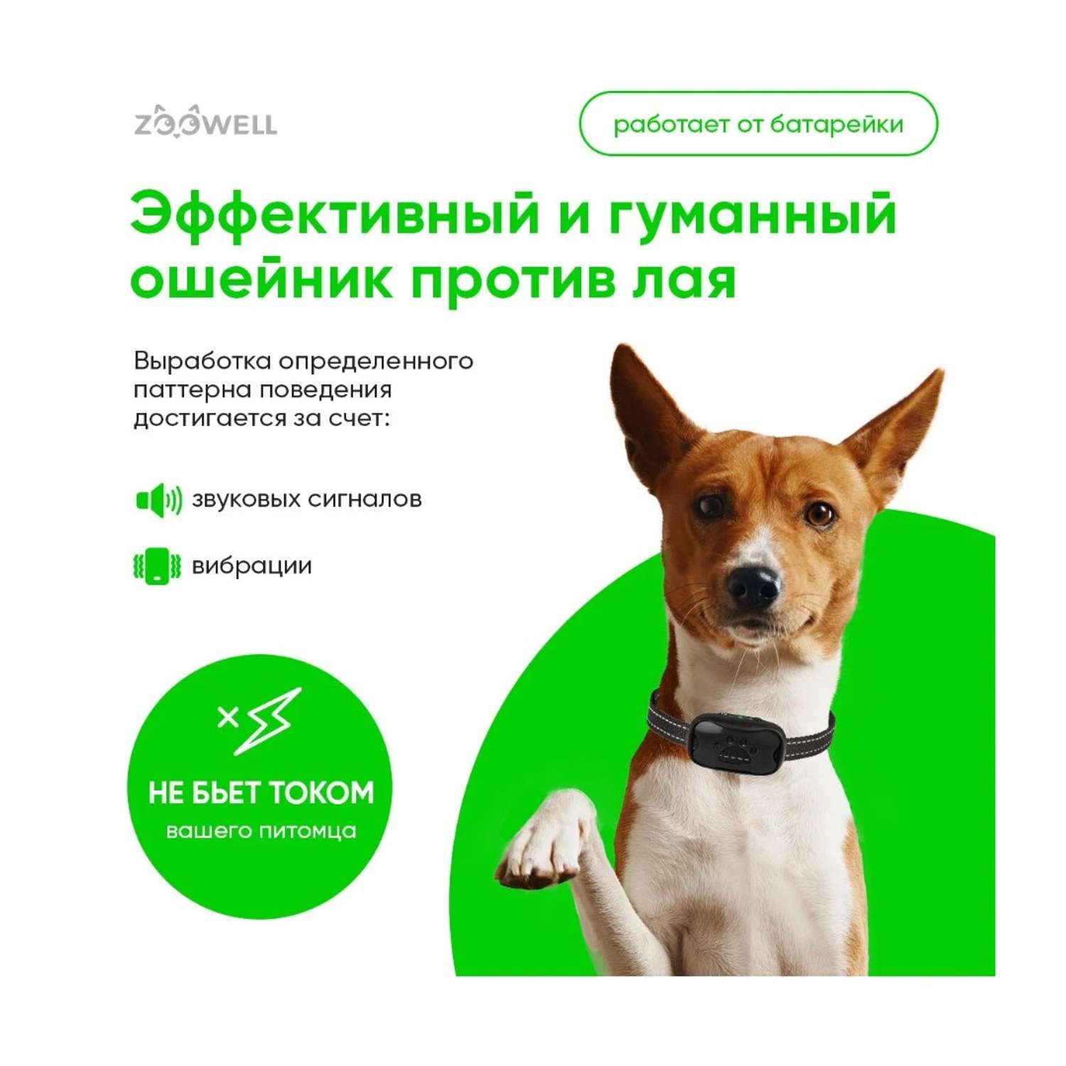 Ошейник ZDK для собак Антилай на батарейках лапа черный ZooWell купить по  цене 1319 ₽ с доставкой в Москве и России, отзывы, фото