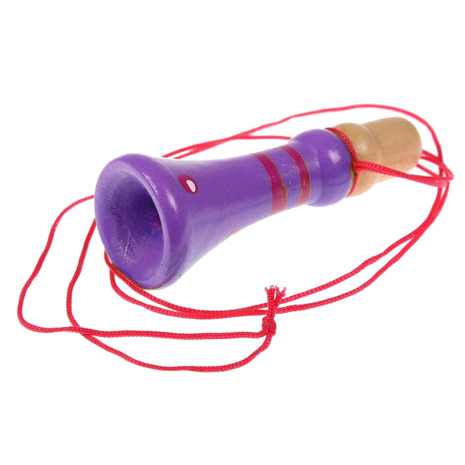Свисток-дудочка Bradex деревянный на шнурке Фиолетовый DE 0532 - фото 2