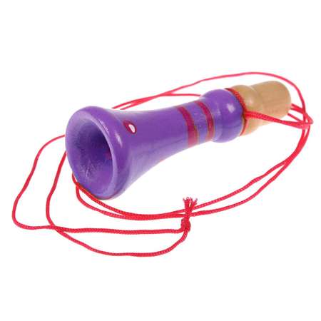 Свисток-дудочка Bradex деревянный на шнурке Фиолетовый DE 0532