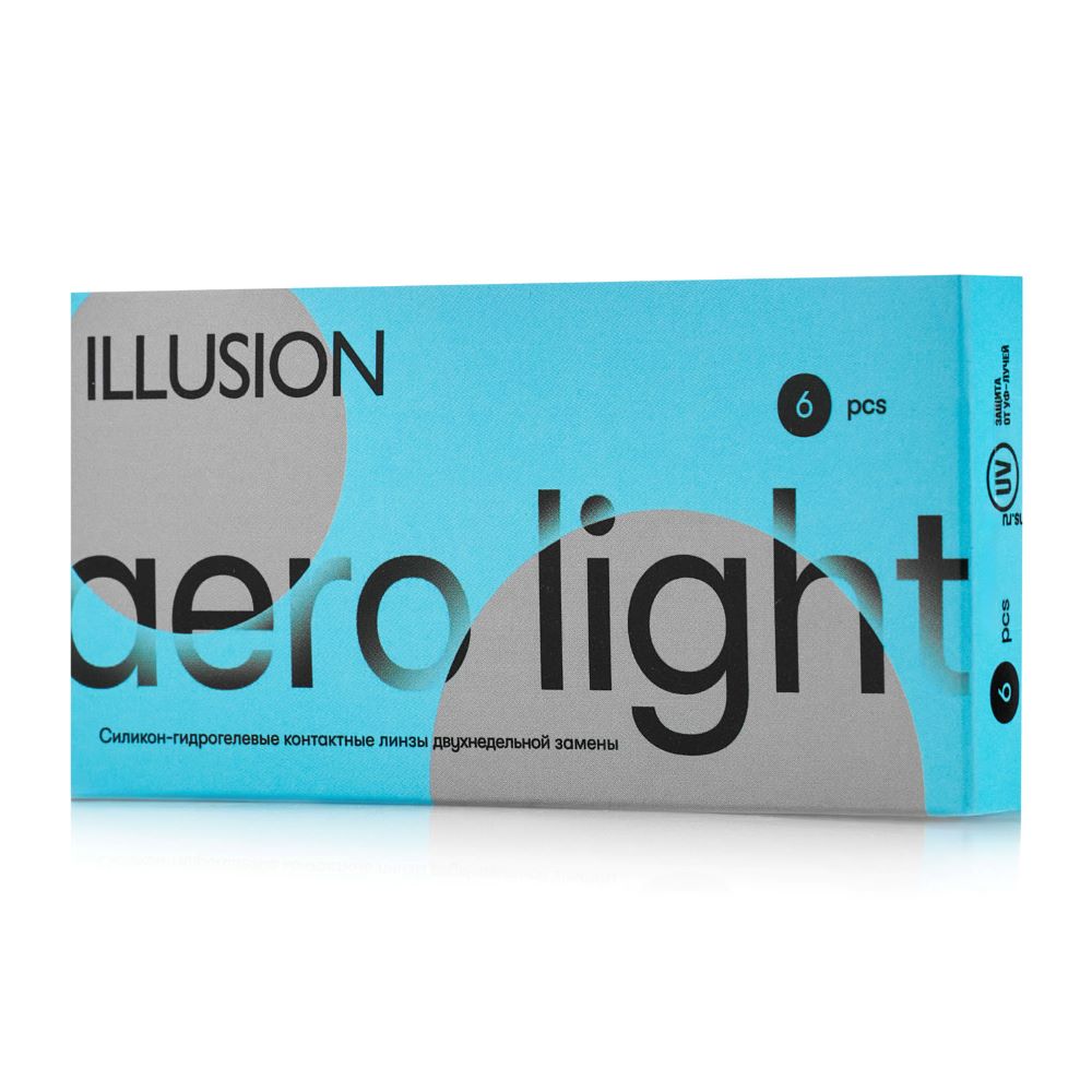 Контактные линзы ILLUSION Aero Light 2 недели -2.25 /14.2/8.7/ 6 шт - фото 1