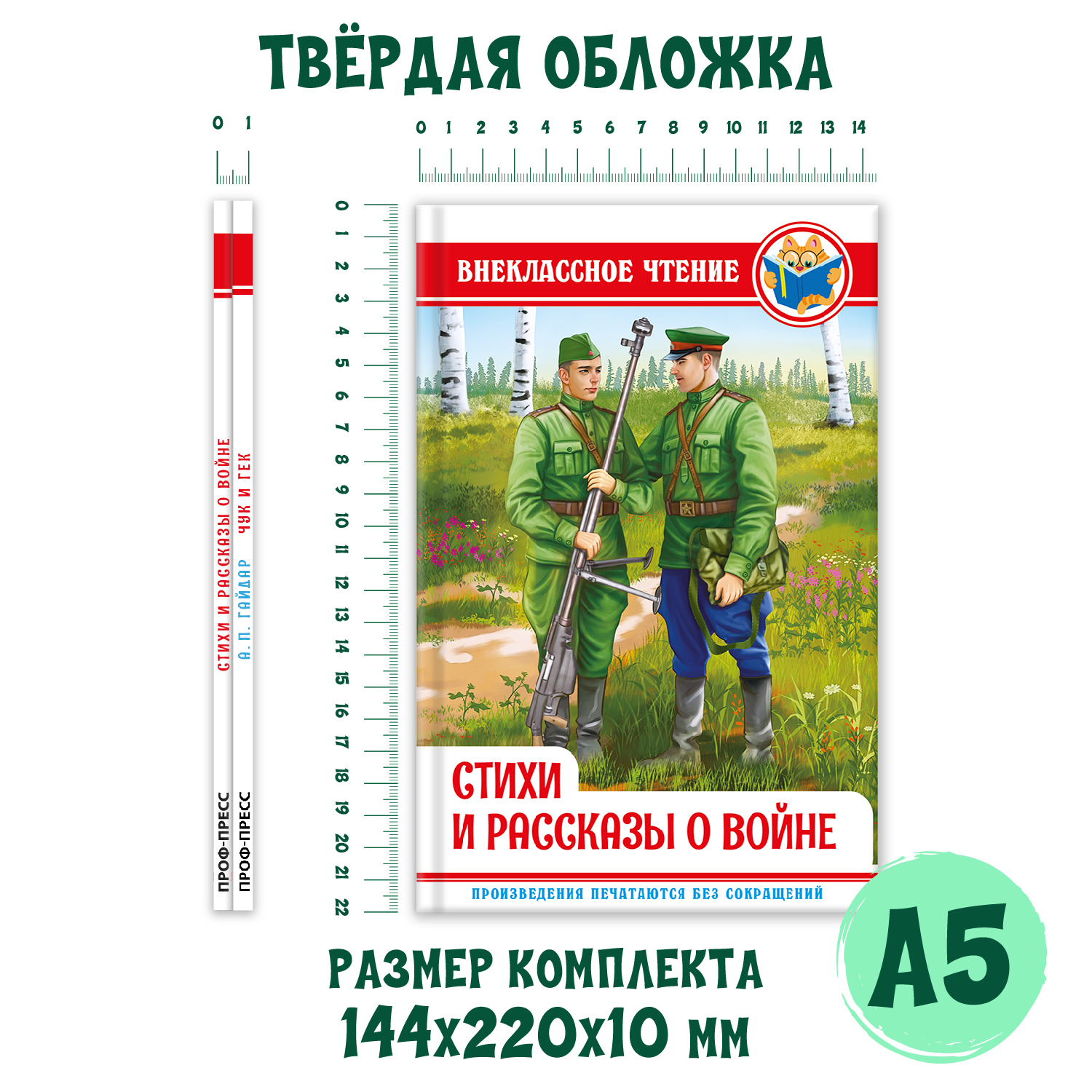 Книги Проф-Пресс 2 шт по 128 стр. Внеклассное чтение Стихи и рассказы о войне+А. Гайдар Чук и Гек - фото 7