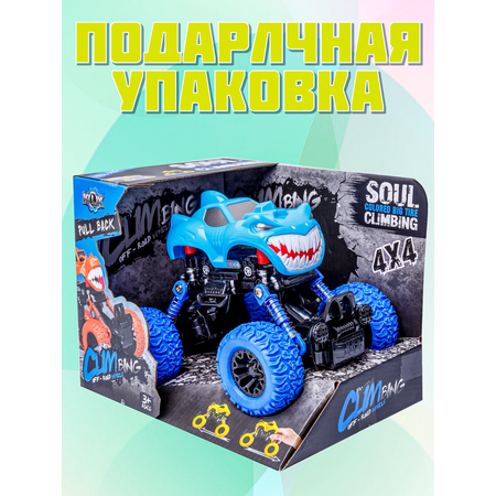 Монстр-трак BAZUMI Jeep Монстр трак 1:85 фрикционный синий