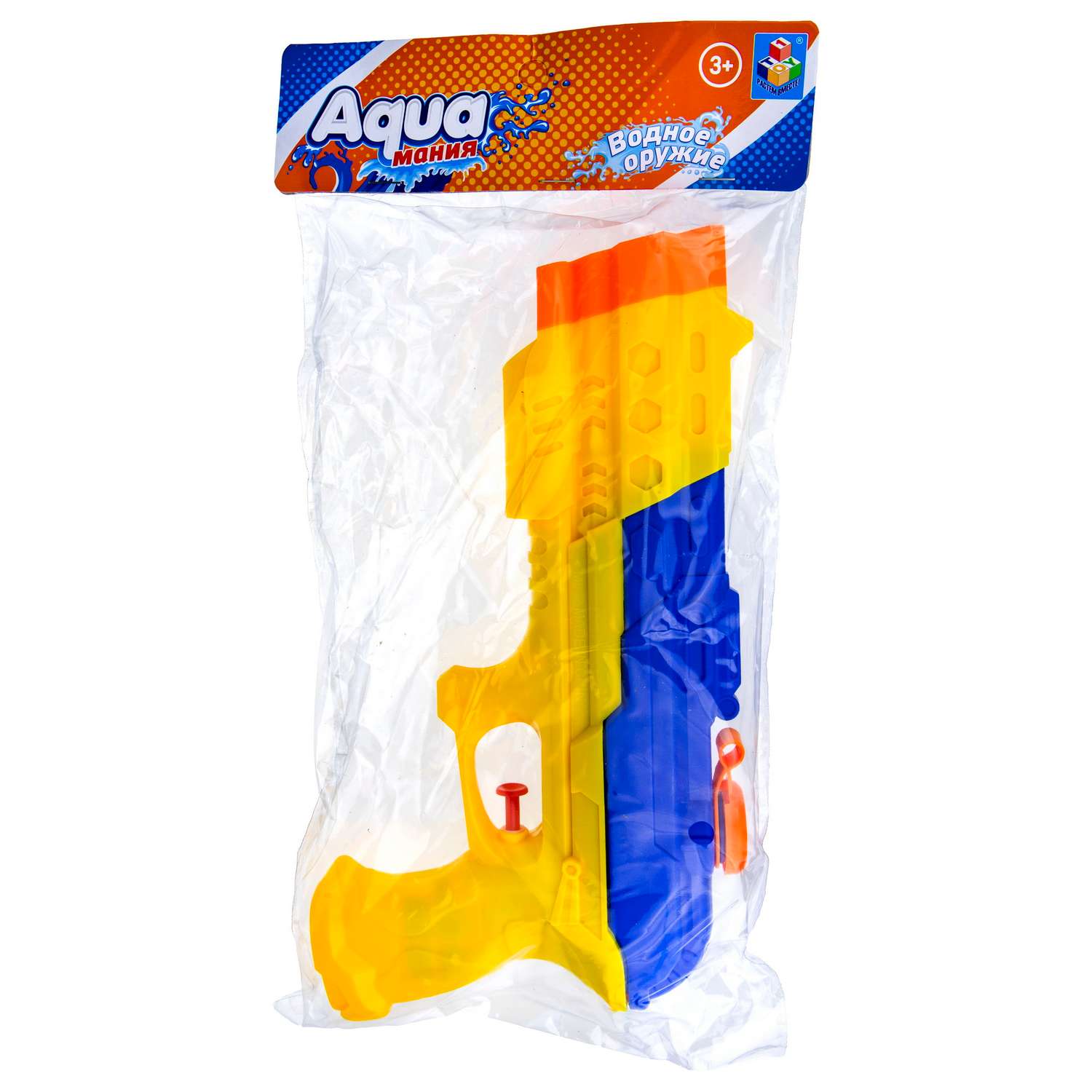 Водное оружие Aqua мания Пистолет жёлто-синий - фото 2