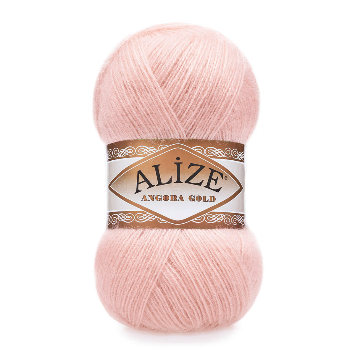 Пряжа Alize мягкая теплая для шарфов кардиганов Angora Gold 100 гр 550 м 5 мотков 271 жемчужно-розовый - фото 6