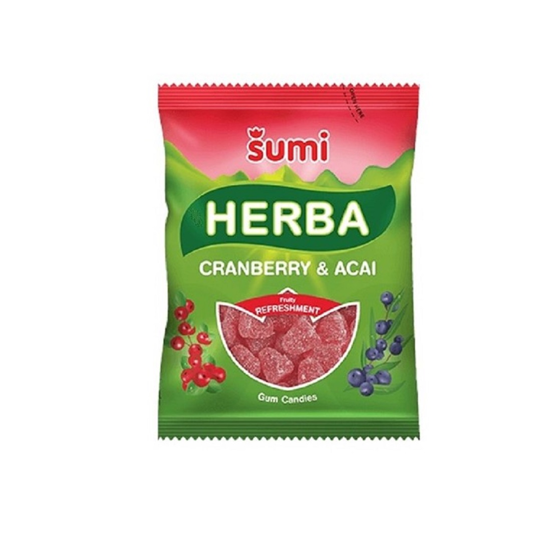 Карамель жевательная Sumi Herba клюква и ягоды асаи 4 х 90г - фото 2