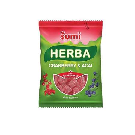 Карамель жевательная Sumi Herba клюква и ягоды асаи 4 х 90г