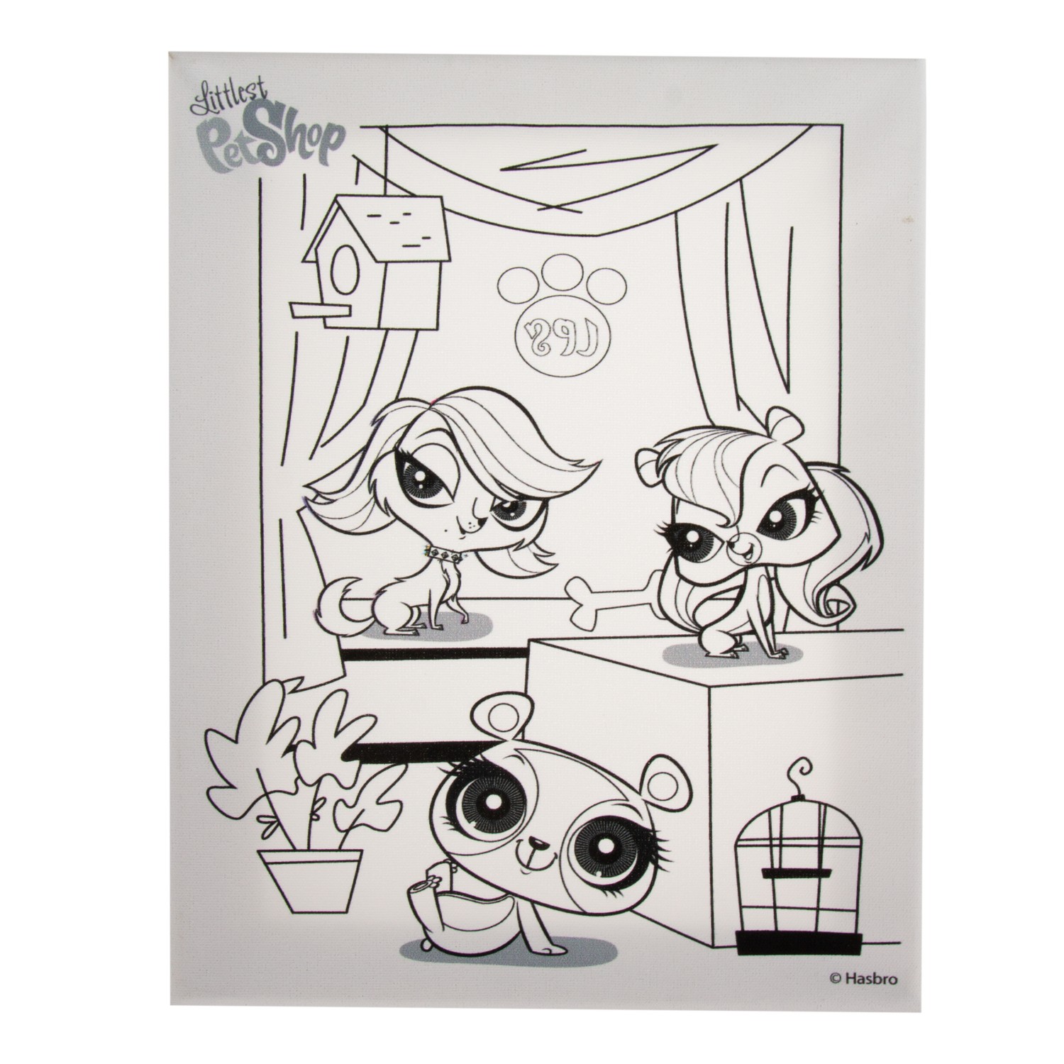 Роспись по холсту Littlest Pet Shop Пет шоп, 18x24 см - Docha&Mama - 54121