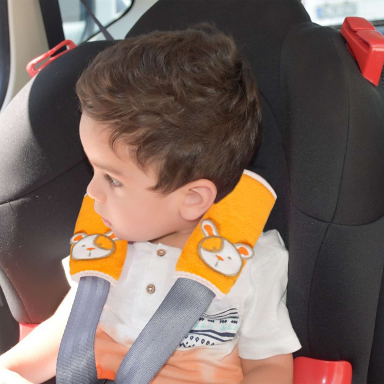 Накладки на ремни безопасности SEVIBEBE для детского автокресла / коляски / рюкзака 2шт. в комплекте - фото 2