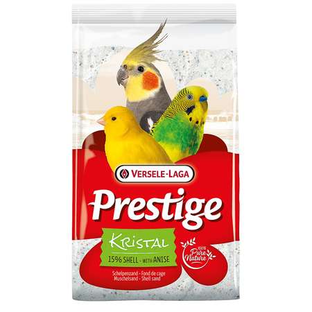 Песок для птиц Versele-Laga Prestige Kristal Shell Sand с ракушечником Белый 5кг