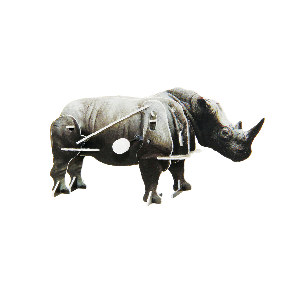 3D пазл Bebelot Африканский носорог с заводным механизмом - фото 2