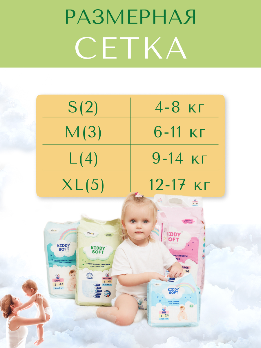 Подгузники-трусики Kiddy Soft M 6-11 кг - фото 8