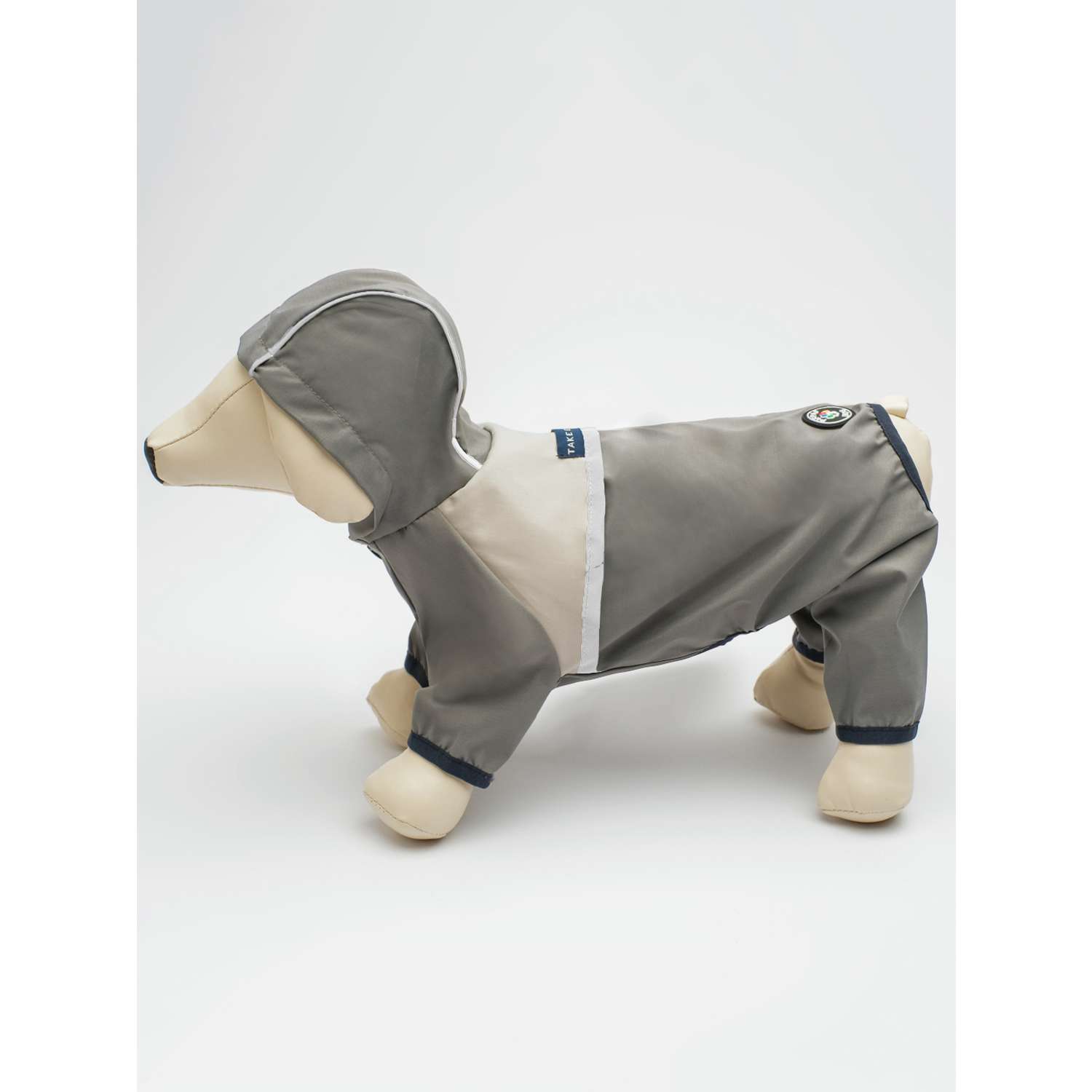 Дождевик для собак серый PIFPAF DOG - фото 2