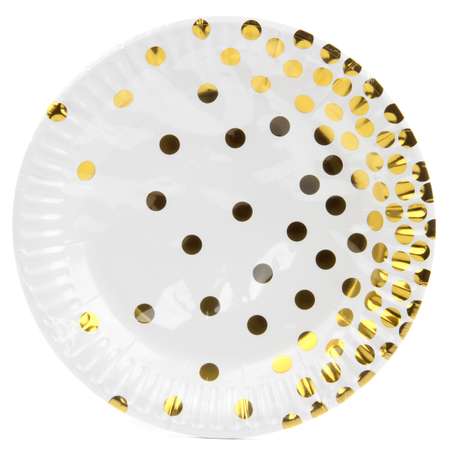Набор тарелок Весёлый хоровод Золотые брызги 18см 6 штук