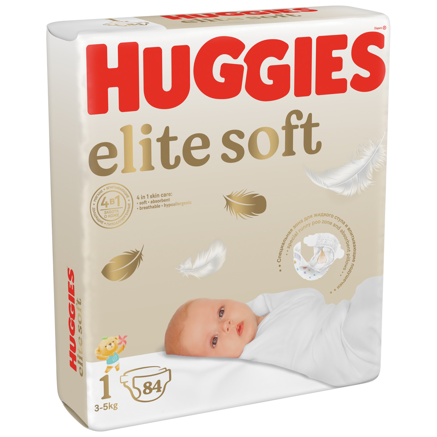 Подгузники Huggies Elite Soft 84 шт. 1 - фото 2