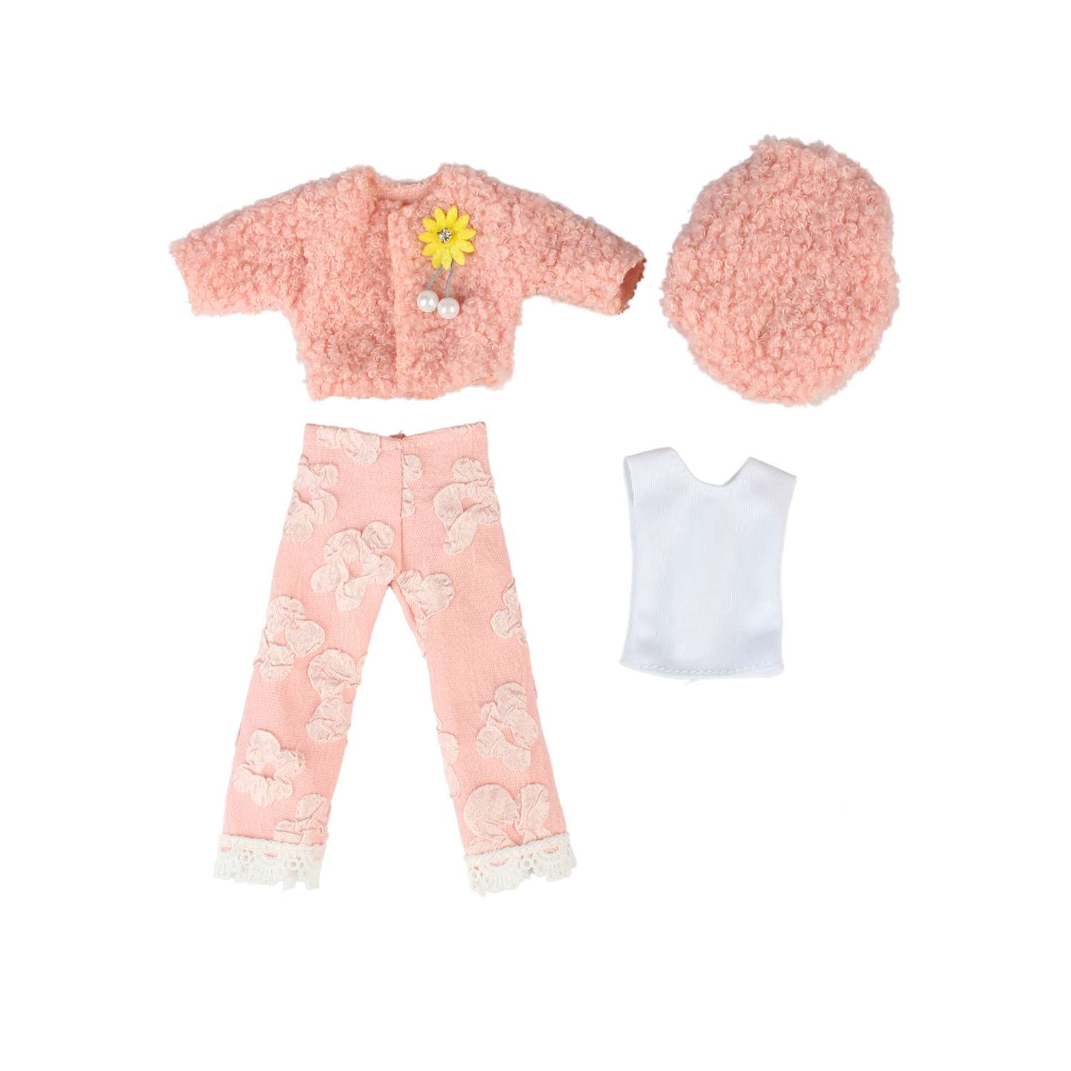 Комплект одежды для куклы Little Mania персиковый CDLM001-PER - фото 1