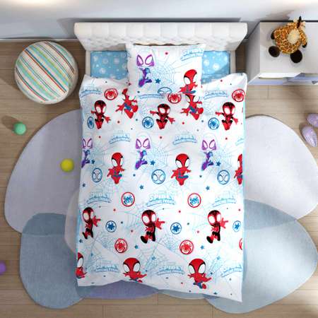 Детское постельное белье MARVEL комплект 1.5-спальный дизайн Spidey amazing friends поплин 100% хлопок