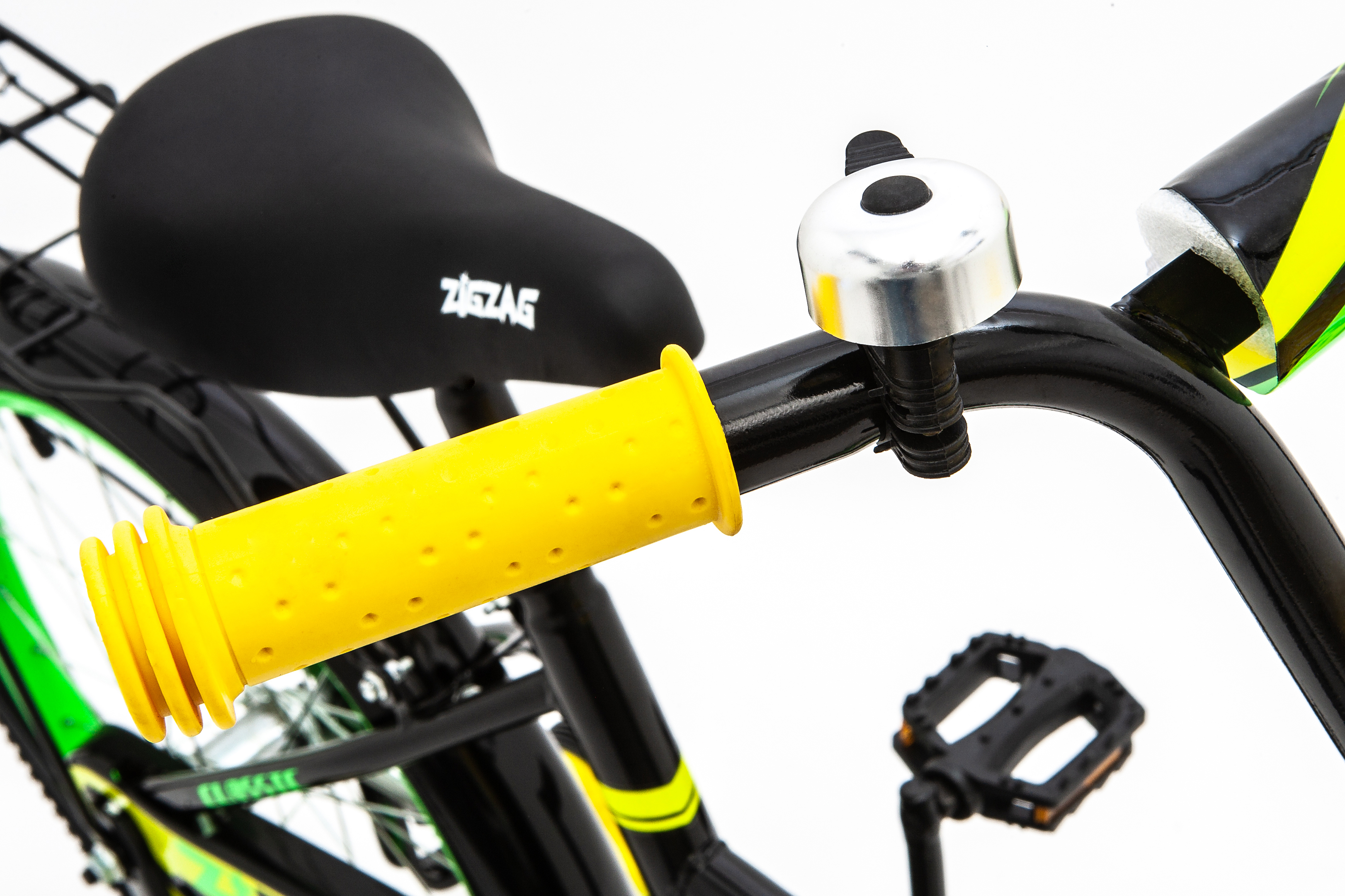 Велосипед ZigZag CLASSIC черный желтый зеленый 20 дюймов - фото 6