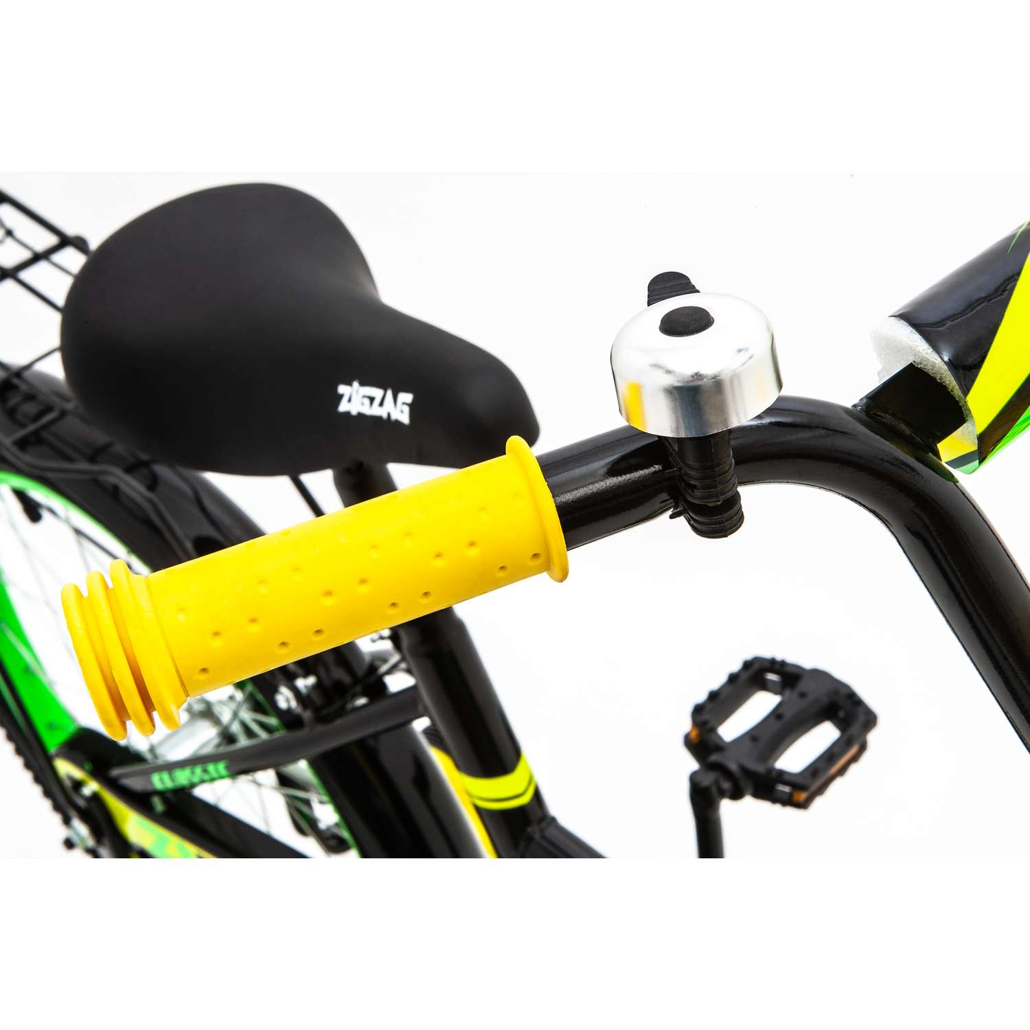 Велосипед ZigZag CLASSIC черный желтый зеленый 20 дюймов - фото 6