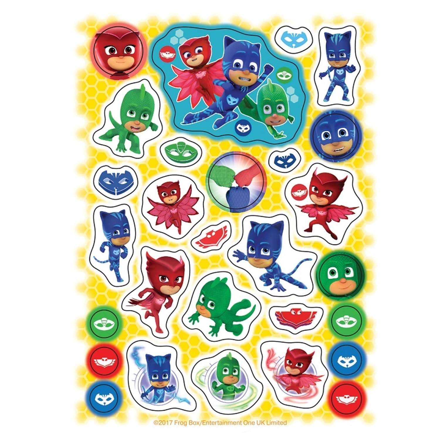 Набор наклеек PJ masks Герои в масках. 100 шт (оранжевый) - фото 3