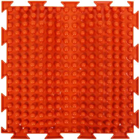 Массажный детский коврик пазл Ортодон развивающий игровой Волна жёсткий оранжевый 1 пазл