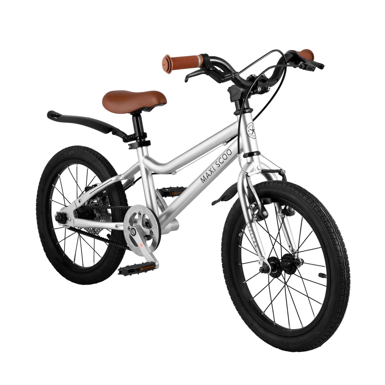 Детский двухколесный велосипед Maxiscoo Stellar 16 серебро - фото 2
