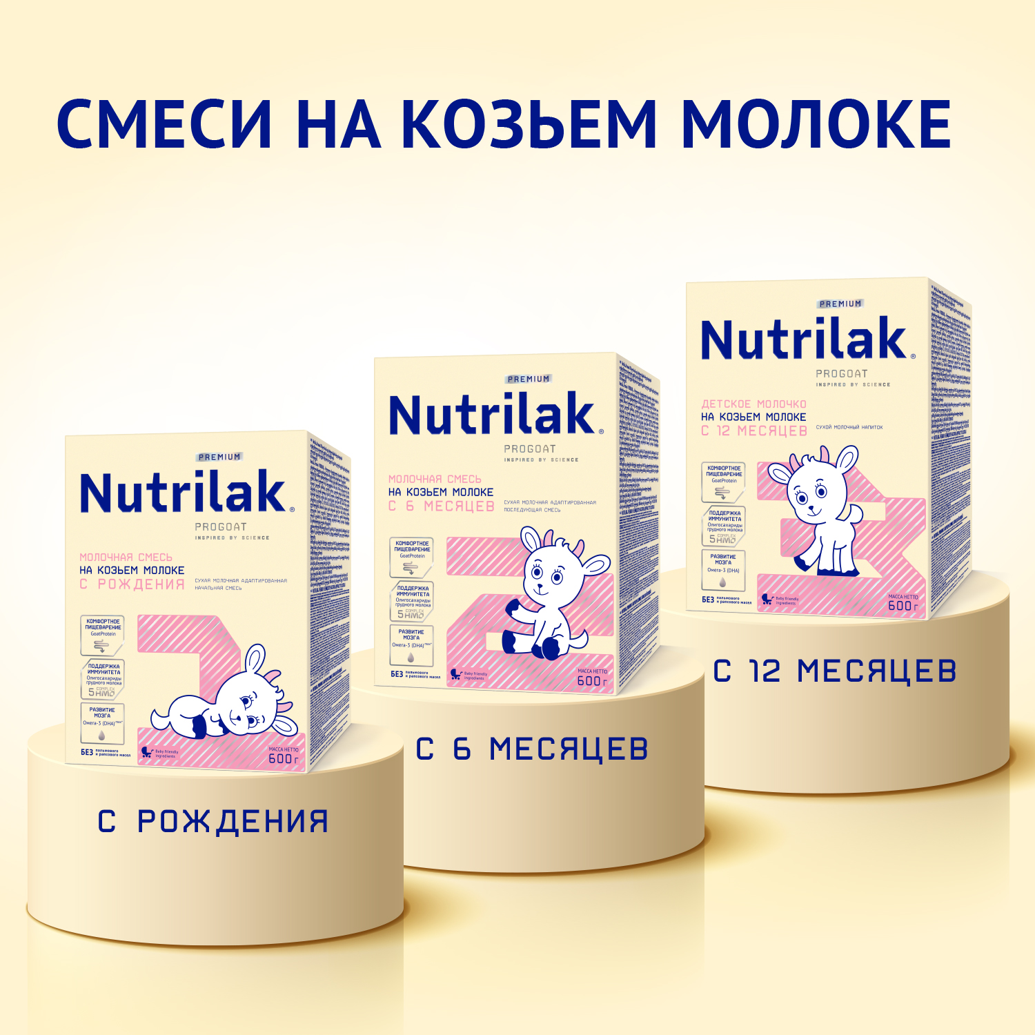 Молочко детское сухое Нутрилак (Nutrilak) 3 Premium на козьем молоке 600г - фото 2