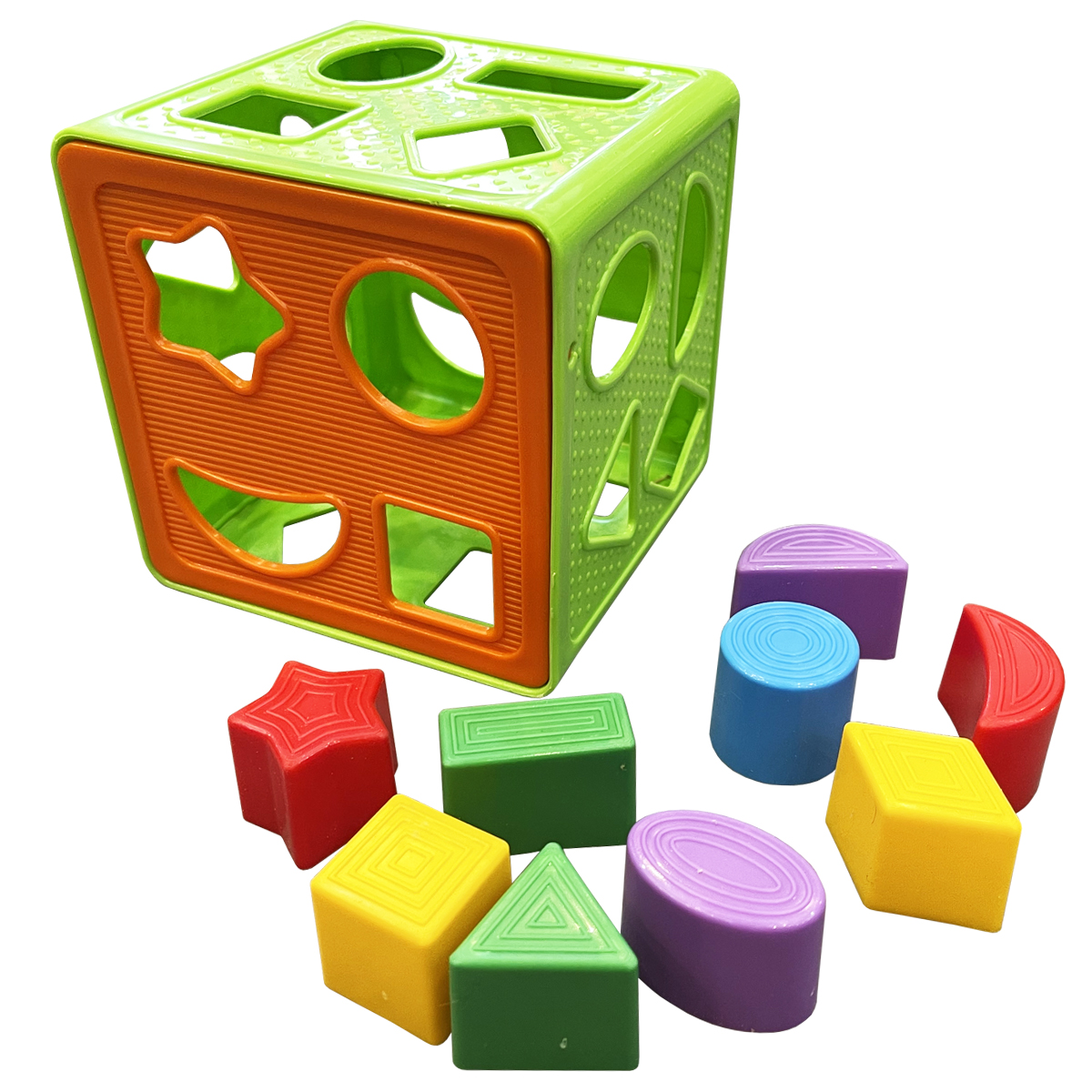 Сортер GUCLU логический куб 2825 зеленый - фото 1