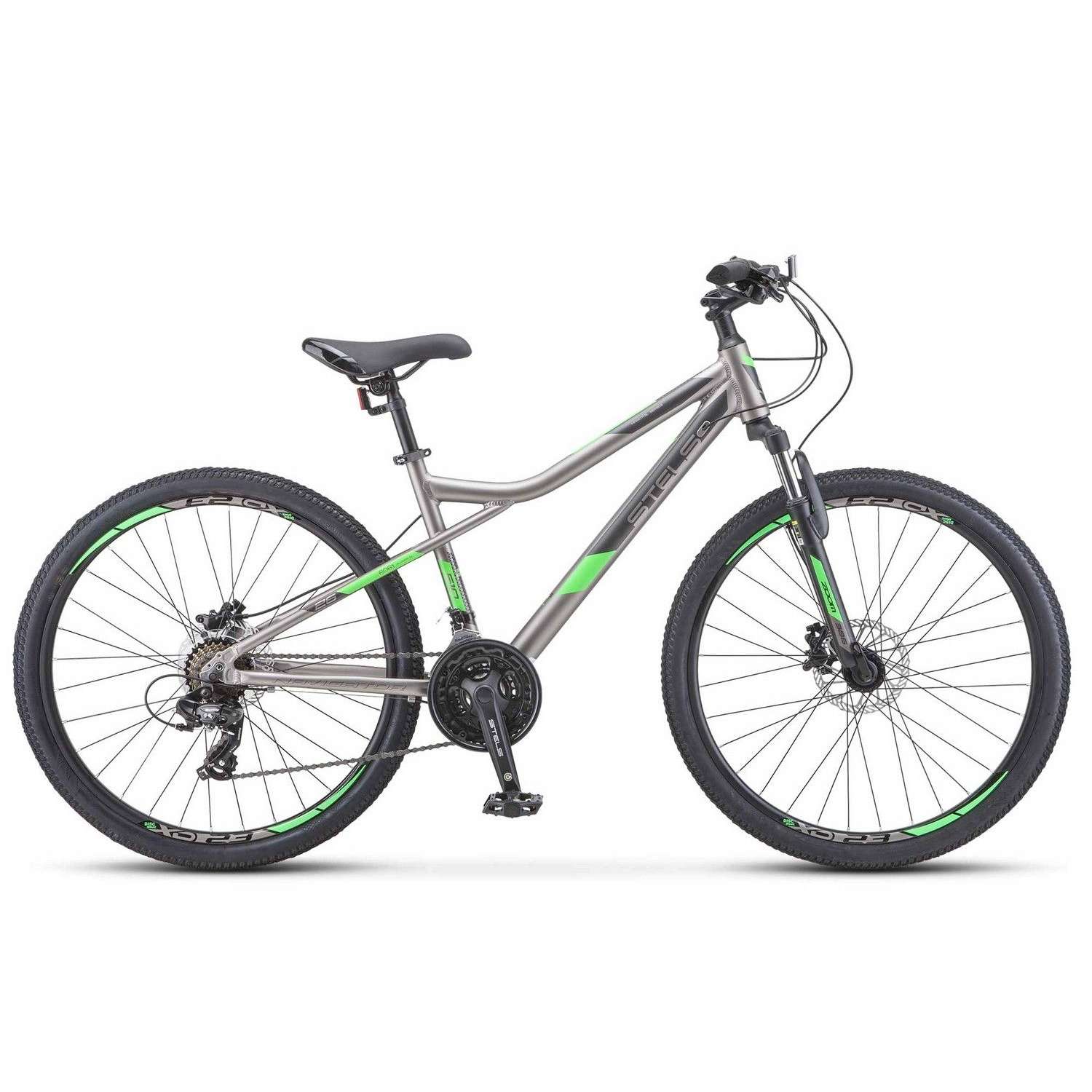 Велосипед STELS Navigator-610 D 26 V020 14 Серый/зелёный - фото 1