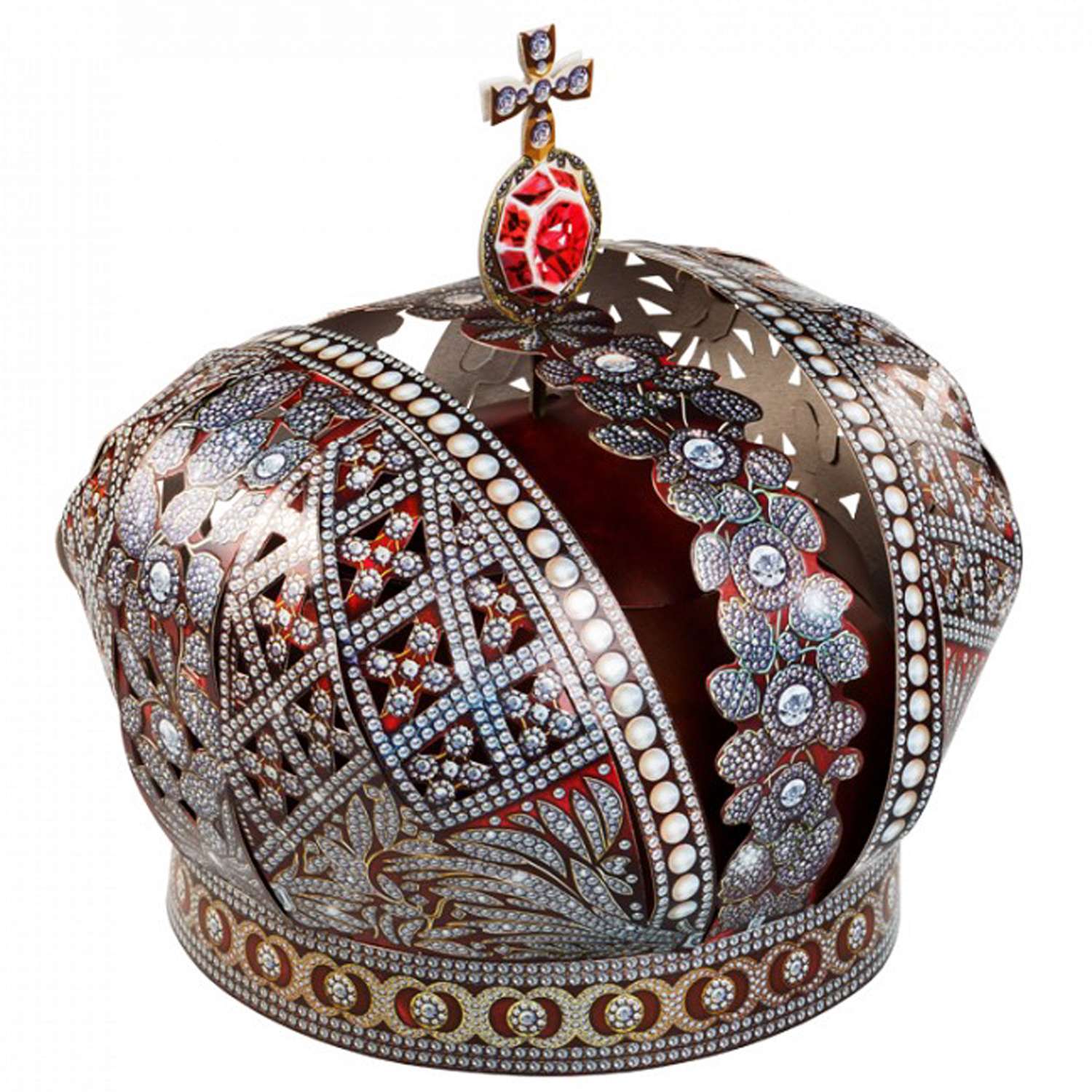 Игрушка из картона Умная бумага Корона Российской империи 554 554 - фото 2