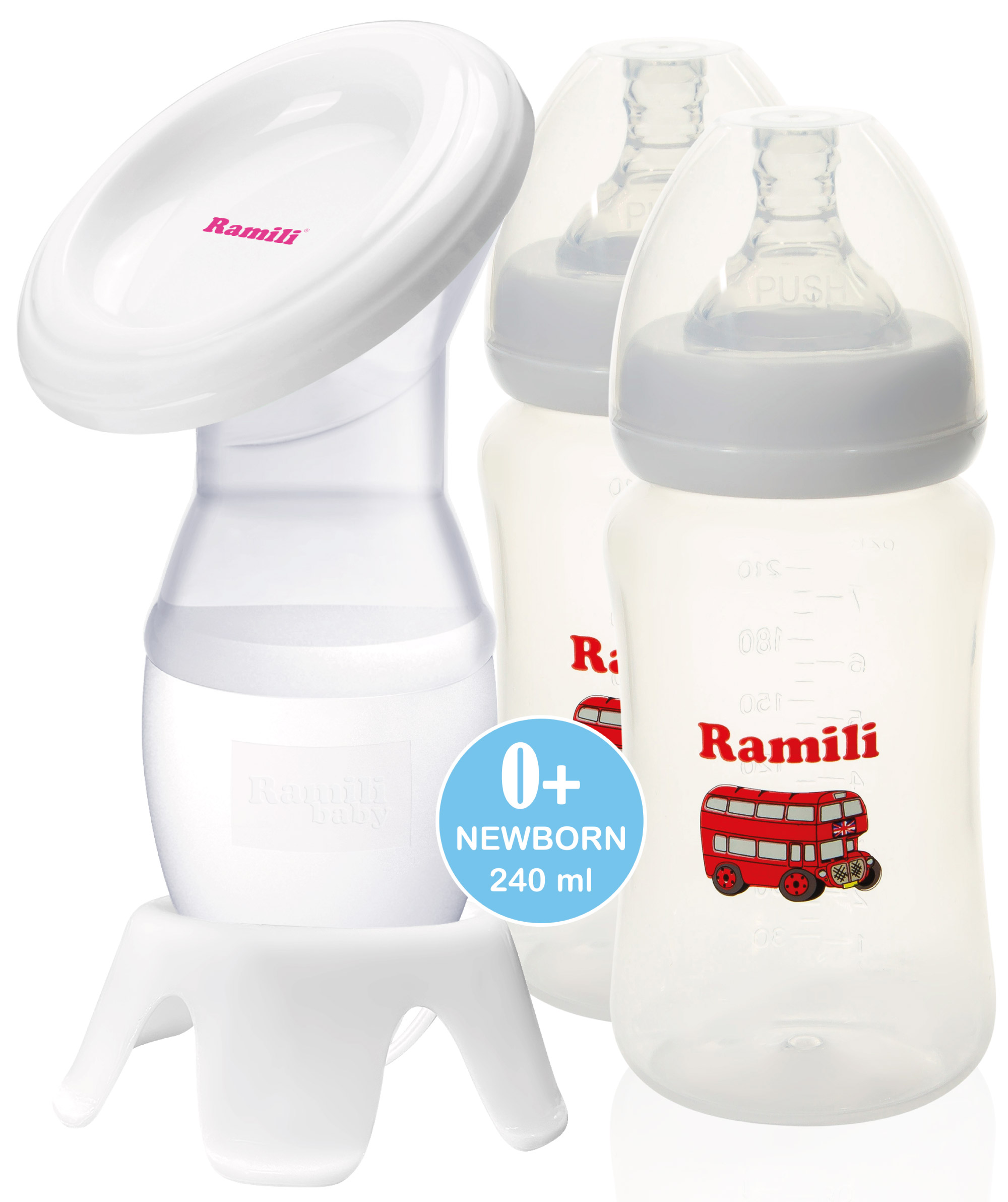 Молокоотсос Ramili Ручной MC200 с двумя бутылочками 240ML - фото 2