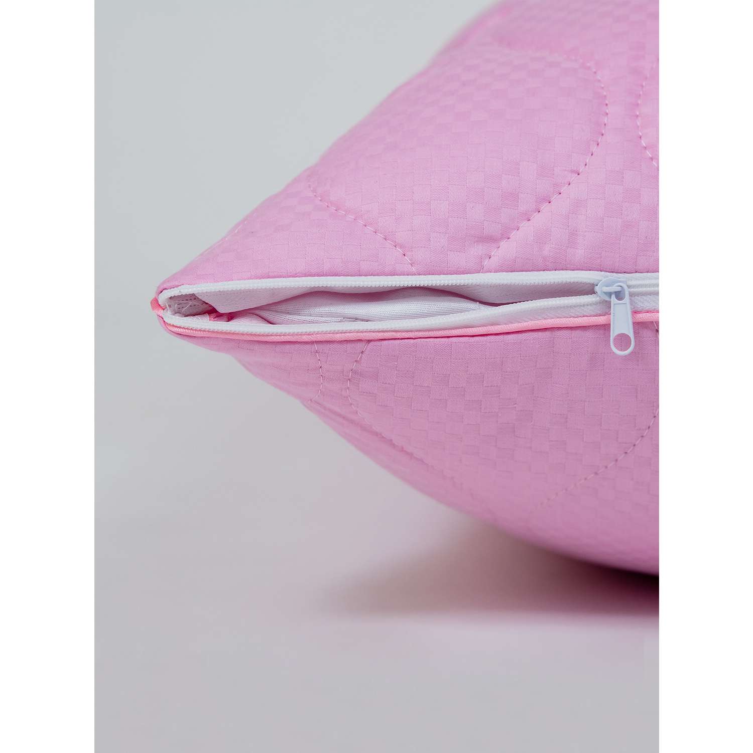 Подушка Selena стеганая 70х70 см EL AMOR ROSE LIFE розовый сатин лебяжий пух - фото 12