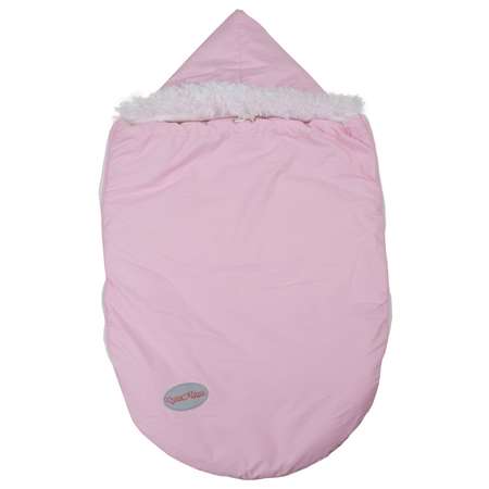 Конверт для новорожденного Чудо-Чадо флисовый «Зимовенок» бледно-розовый