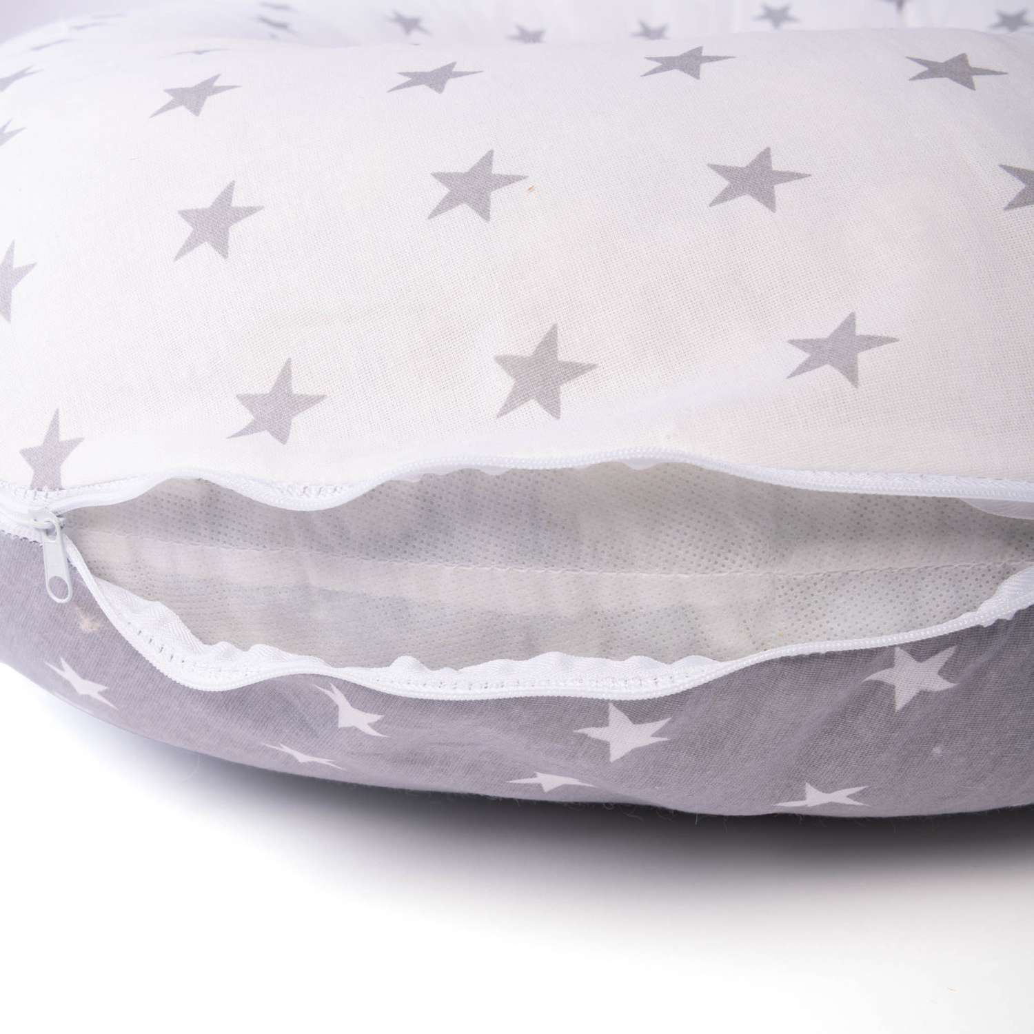 Подушка для беременных Capullo Серая крупные звезды - фото 3