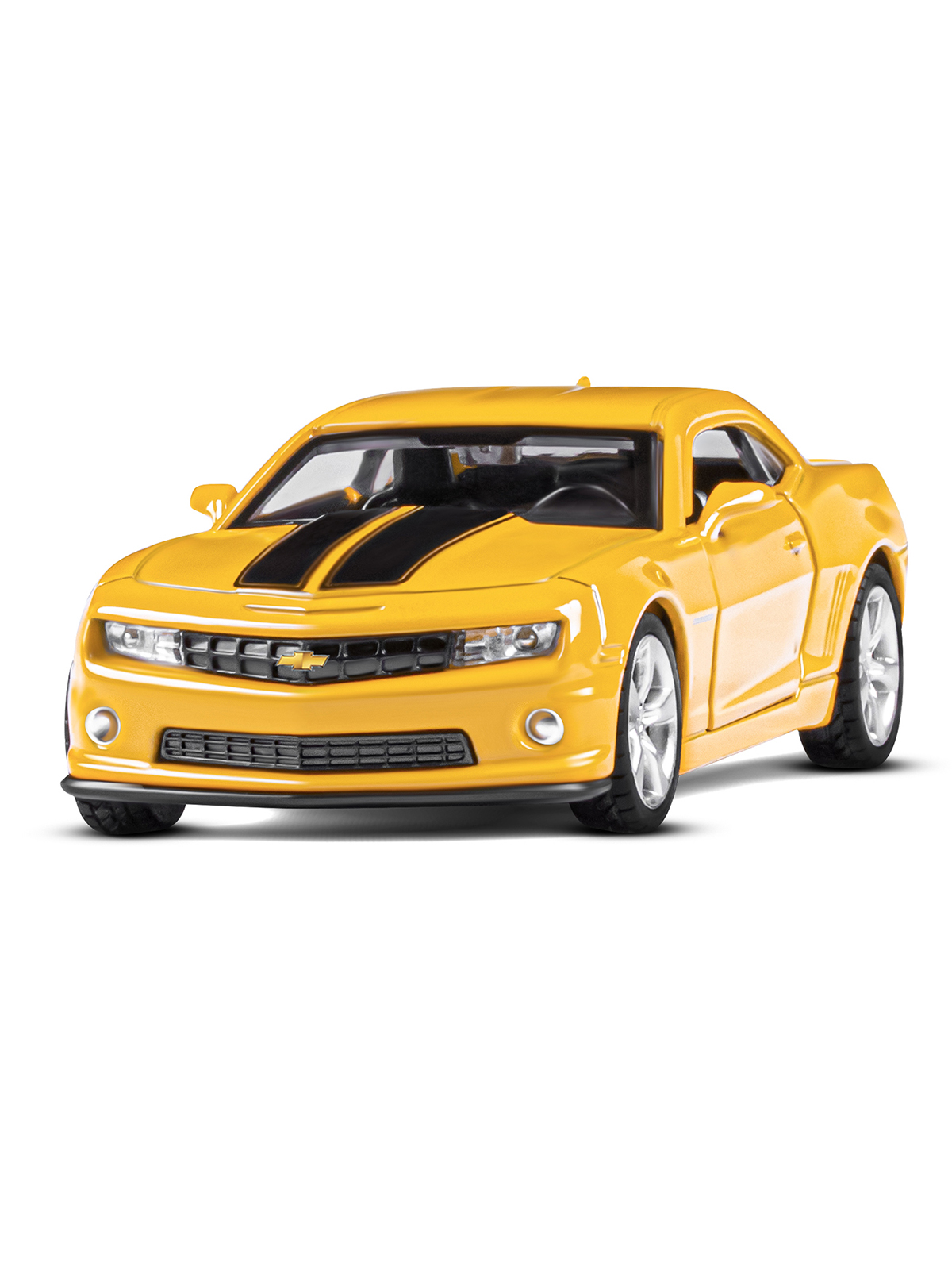 Автомобиль АВТОпанорама Chevrolet 1:43 без механизмов желтый JB1200137 - фото 9