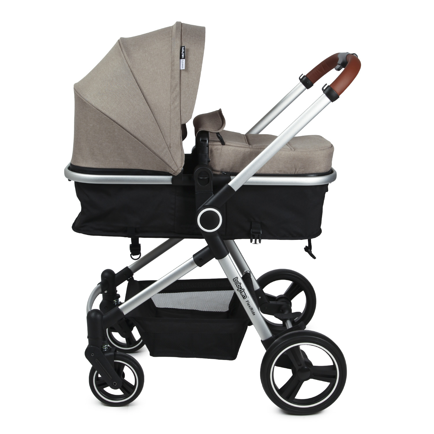 Коляска-трансформер Babyton FlexiRide Black beige - фото 13