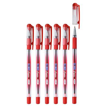 Ручки LINC Набор шариковых Glycer красные чернила 12 штук