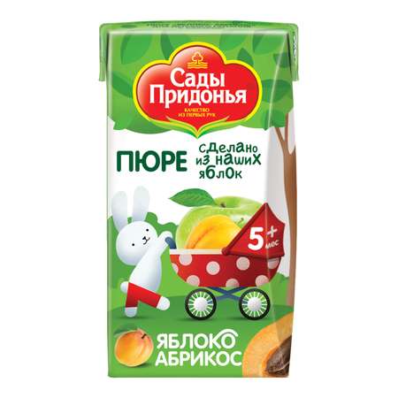 Пюре Сады Придонья яблоко-абрикос 125г с 5месяцев