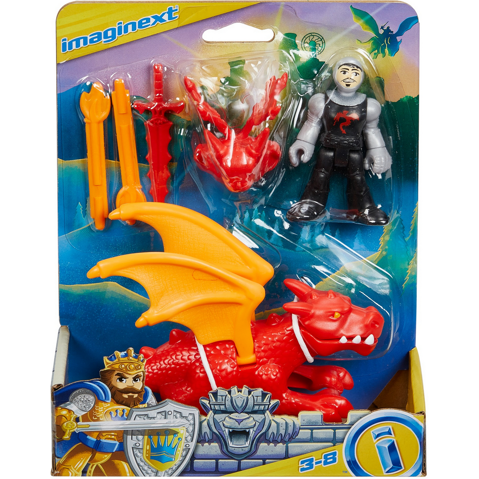 Набор игровой IMAGINEXT Огнедышащий дракон рыцаря HCG66 - фото 2