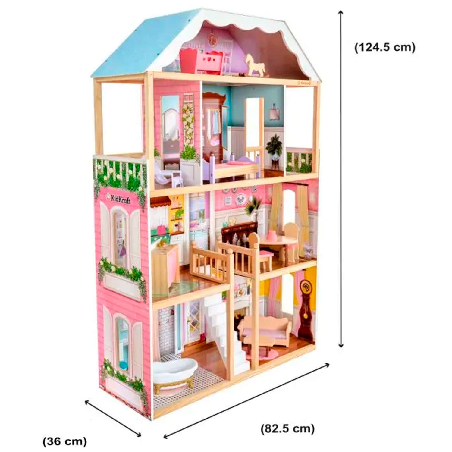 Kidkraft wooden barbie clearance house