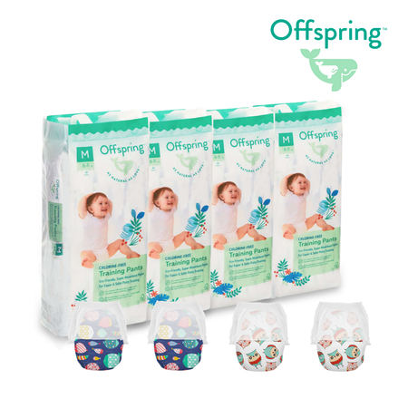 Трусики-подгузники Offspring L 9-14 кг. 2+2 144 шт Рыбки и Совы