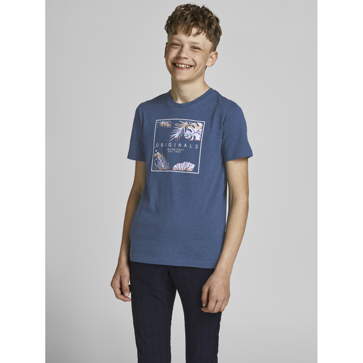 Футболка JACK AND JONES JUNIOR 12192321/Ensign Blue - фото 8