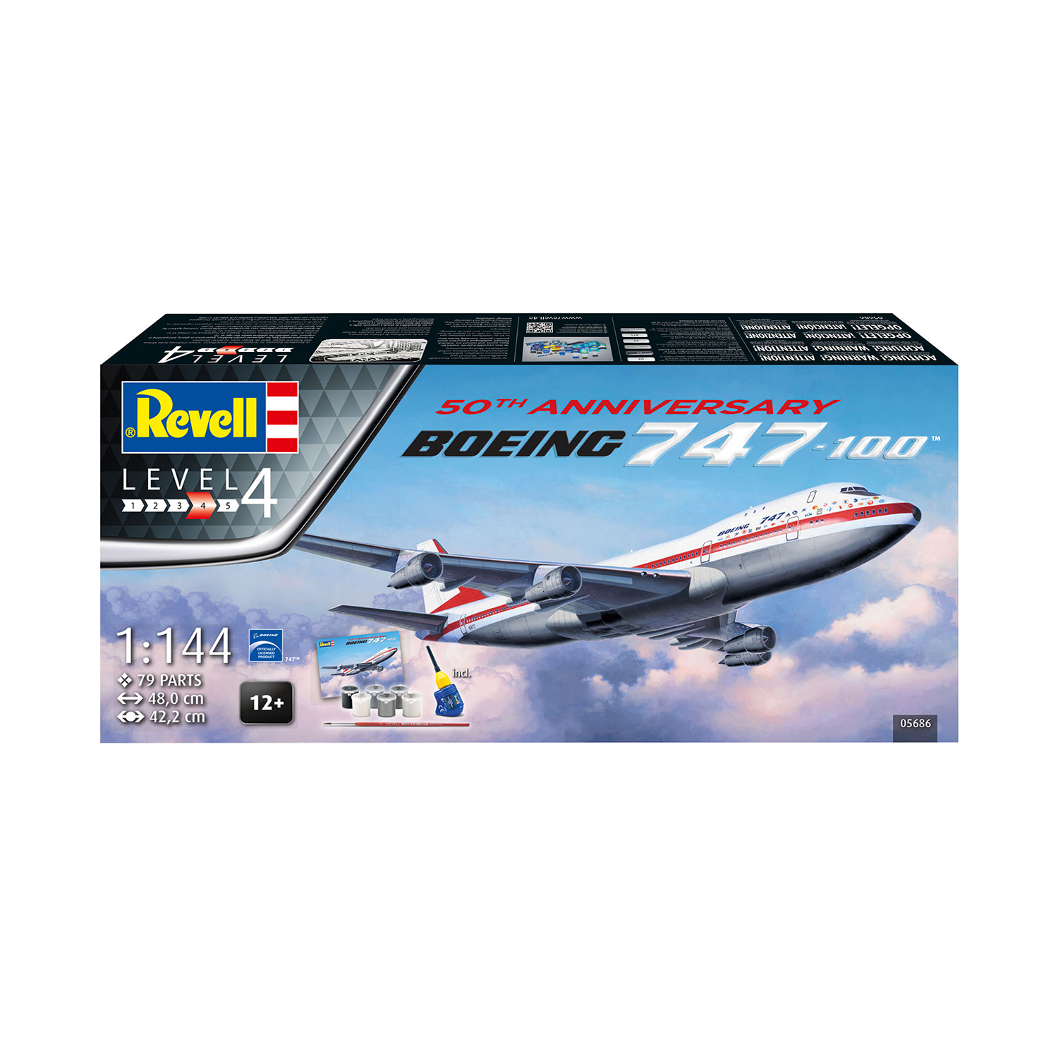 Сборная модель Revell Самолет Boeing 747-100 50th Anniversary 05686 - фото 3