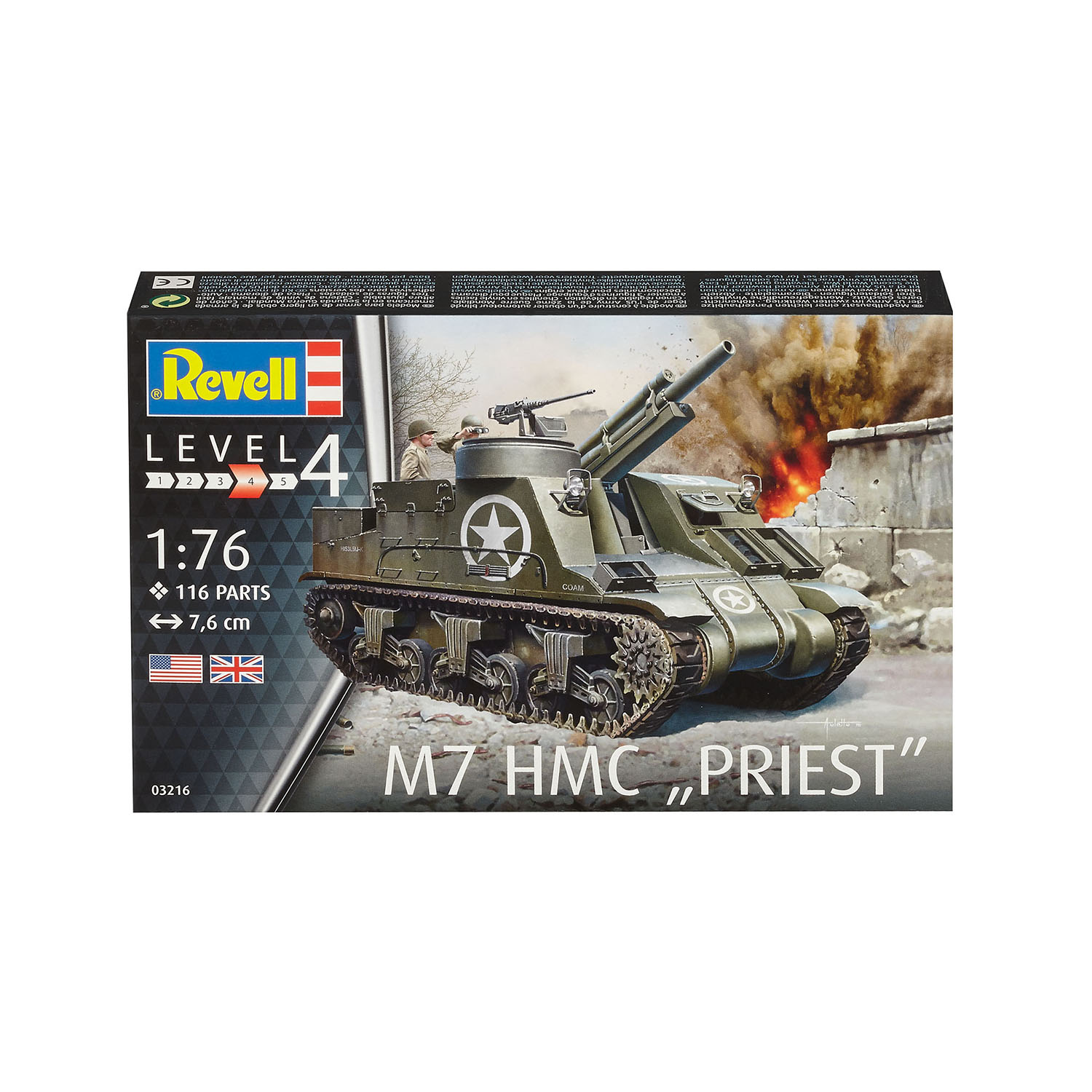 Модель для склейки Revell Самоходная гаубица M7 HMC Priest 03216 - фото 7